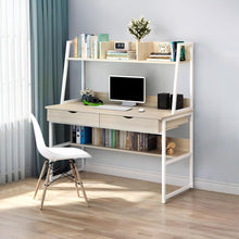Load image into Gallery viewer, Siya 120cm Computer Desk with Drawers - Oak (0.095m3 - 23kg)