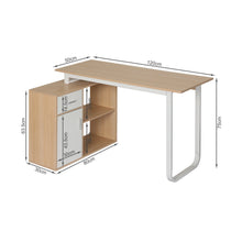 Load image into Gallery viewer, Yates 120cm Computer Desk with Left Cabinet - Oak