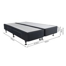 Load image into Gallery viewer, Charles Fabric Super King Split Bed Base 4 Drawers - Black