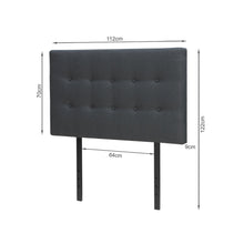 Load image into Gallery viewer, Susan King Single Fabric Upholstered Headboard - Charcoal