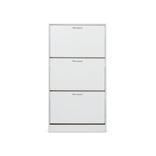Load image into Gallery viewer, Anau 3 Drawer Shoe Cabinet Storage Rack - White