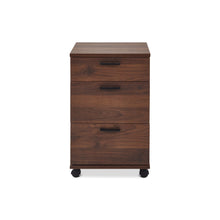 Load image into Gallery viewer, Nakia Corner Desk With Filing Cabinet Set - Walnut
