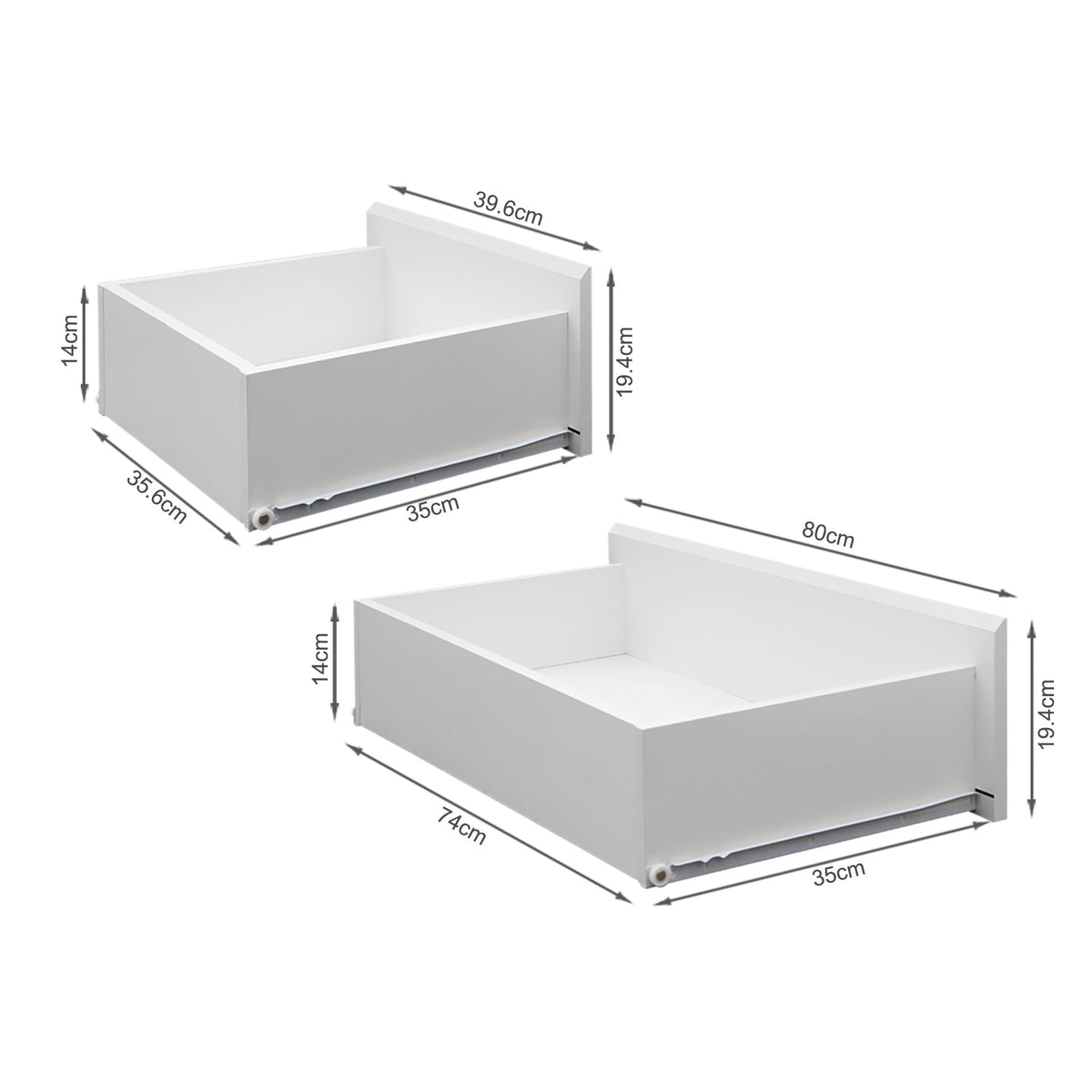 Tongass Wooden Tallboy 5 Drawers - White