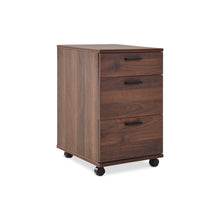 Load image into Gallery viewer, Nakia Corner Desk With Filing Cabinet Set - Walnut