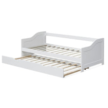 Load image into Gallery viewer, Laila Single Wooden Trundle Bed Frame - White