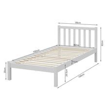 Load image into Gallery viewer, Baker Single Wooden Bed Frame - White