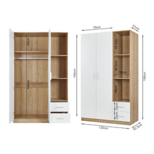 Load image into Gallery viewer, Harris 3 Door Wardrobe with Drawers - Oak + White