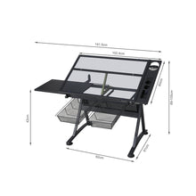 Load image into Gallery viewer, Oliver Height Adjustable Drafting Table - Black