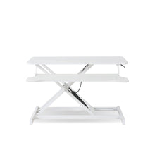 Load image into Gallery viewer, Sit-Stand Desk Converter with Keyboard Tray - White