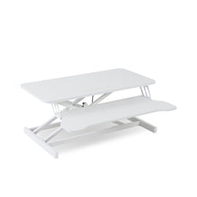 Load image into Gallery viewer, Sit-Stand Desk Converter with Keyboard Tray - White