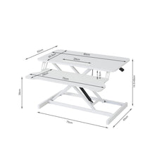 Load image into Gallery viewer, Sit-Stand Desk Converter with Keyboard Tray - White