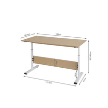 Load image into Gallery viewer, Hector 120cm Height-Adjustable Computer Desk - Maple + White