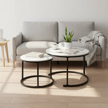 Load image into Gallery viewer, Mainit Nesting Coffee Table - Set of 2 - White + Black