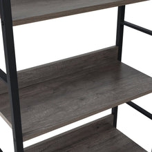 Load image into Gallery viewer, Towai 4 Tier Storage Shelf - Grey Oak + Black