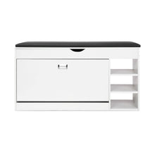 Load image into Gallery viewer, Gannet Shoe Rack Storage Cabinet 3 Layer - White + Black