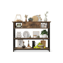Load image into Gallery viewer, Atlas 1m Console Table with Drawer - Rustic Brown