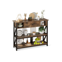 Load image into Gallery viewer, Atlas 1m Console Table with Drawer - Rustic Brown
