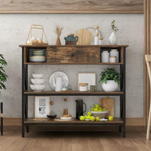 Load image into Gallery viewer, Atlas 1m Console Table with Drawer - Rustic Brown
