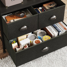 Load image into Gallery viewer, Whitby 4 Tier Storage Shelf with Drawers - Black