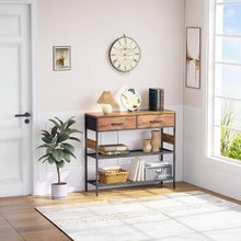 Load image into Gallery viewer, Cuckoo Console Table with 2 Drawers - Rustic Brown