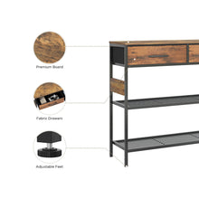 Load image into Gallery viewer, Cuckoo Console Table with 2 Drawers - Rustic Brown