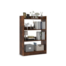 Load image into Gallery viewer, Bulls 80cm 4 Tier Bookshelf - Rustic Brown