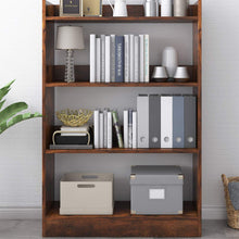 Load image into Gallery viewer, Bulls 80cm 4 Tier Bookshelf - Rustic Brown