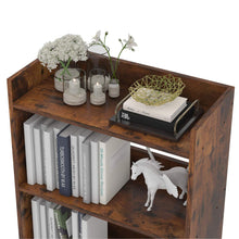 Load image into Gallery viewer, Bulls 80cm 4 Tier Bookshelf - Rustic Brown