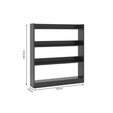 Load image into Gallery viewer, Bulls 100cm 4 Tier Bookshelf - Black