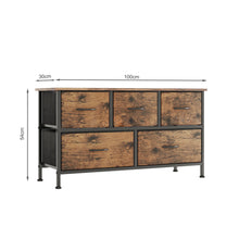 Load image into Gallery viewer, Madilyn 5 Drawers Lowboy - Rustic Brown
