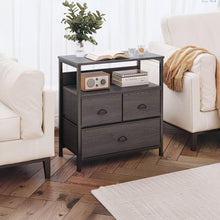 Load image into Gallery viewer, Whitby 2 Tier Storage Shelf with Drawers - Charcoal