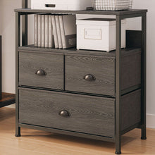 Load image into Gallery viewer, Whitby 2 Tier Storage Shelf with Drawers - Charcoal