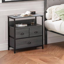 Load image into Gallery viewer, Whitby 2 Tier Storage Shelf with Drawers - Charcoal