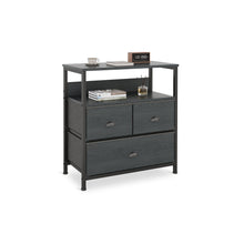 Load image into Gallery viewer, Whitby 2 Tier Storage Shelf with Drawers - Charcoal