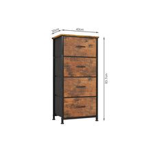 Load image into Gallery viewer, Hailey 4 Drawers Tallboy - Rustic Brown
