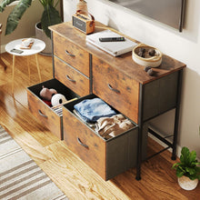 Load image into Gallery viewer, Hailey 5 Drawers Lowboy - Rustic Brown
