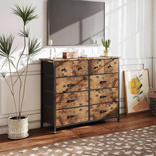 Load image into Gallery viewer, Natalia 10 Drawers Lowboy - Rustic Brown