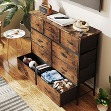 Load image into Gallery viewer, Natalia 10 Drawers Lowboy Chest Dresser - Rustic Brown