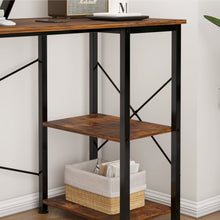 Load image into Gallery viewer, Logan 100cm Computer Desk with Storage Bag - Rustic Brown