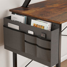 Load image into Gallery viewer, Logan 100cm Computer Desk with Storage Bag - Rustic Brown