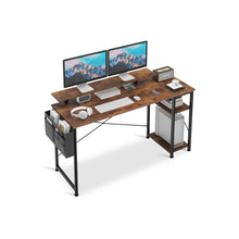 Load image into Gallery viewer, Logan 140cm Computer Desk with Storage Bag - Rustic Brown