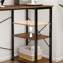 Load image into Gallery viewer, Logan 140cm Computer Desk with Storage Bag - Rustic Brown