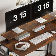 Load image into Gallery viewer, Logan 140cm Computer Desk with Storage Bag - Rustic Brown