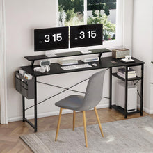 Load image into Gallery viewer, Logan 160cm Computer Desk with Storage Bag - Black