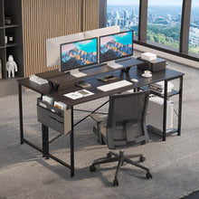 Load image into Gallery viewer, Logan 160cm Computer Desk with Storage Bag - Black