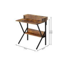 Load image into Gallery viewer, Parker Computer Desk with Adjustable Monitor Stand - Rustic Brown