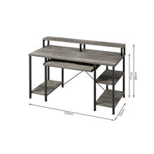 Load image into Gallery viewer, Tyler 120cm Computer Desk with Bookshelf - Grey Oak