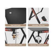 Load image into Gallery viewer, Carson 120cm Gaming Desk - Carbon Black