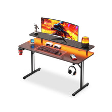 Load image into Gallery viewer, Tucker 100cm LED Gaming Desk - Carbon Black