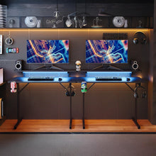 Load image into Gallery viewer, Tucker 100cm LED Gaming Desk - Carbon Black